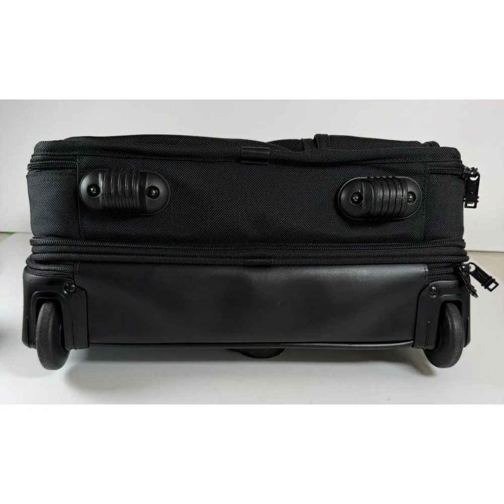 TUMI Alpha 26004D4 Rolling Briefcase Expandable 2-Wheel Black Ballistic Nylon